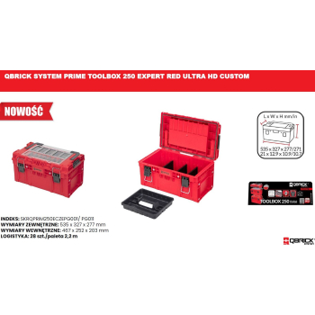 SKRZYNKA NARZĘDZIOWA QBRICK SYSTEM PRIME TOOLBOX 250 EXPERT