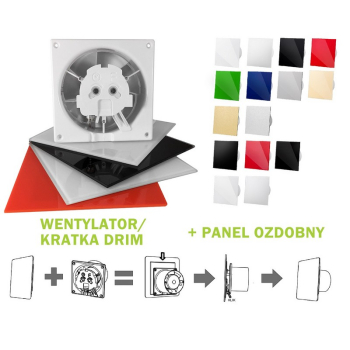 PANEL DO WENTYLATORA DRIM PLEXI ALUMINIUM SZCZOTKOWANE ZŁOTO